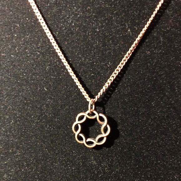 Copper Necklace with Looped Circle Pendant - Picture 2 of 5